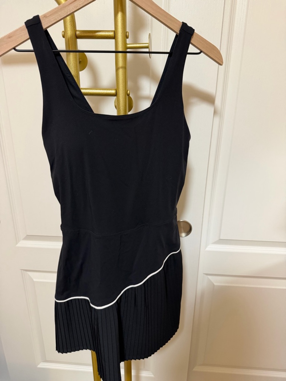 JoyLab Black Tank Dress with White Trim